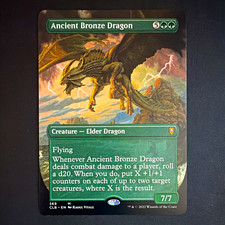 Wizards MTG Ancient Bronze Dragon CLB Mythic Borderless ENG 369 2022 picture