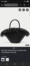 MICHAEL KORS COLLECTION Sardinia Mini Hand-Woven Leather Basket Tote Bag (NWT) picture
