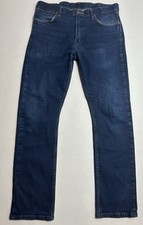 Wrangler for Lucchese Bootmaker Mens Indigo Blue Straight Leg Jeans 34x32 picture