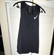 Nike Dri-FIT ADV Men's L Black V-Neck Sleeveless Mesh Tank Athletic Fit picture