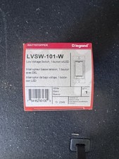 WATTSTOPPER WHITE LOW VOLTAGE LED SWITCH 1 BUTTON LVSW-101-W (Case Of 10) picture