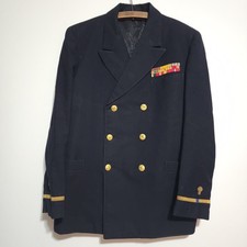 Named WWII USN Officer Overcoat James E Hagen CWO Gunner Two-Ocean Veteran picture