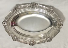Vintage Gorham Silver Oval Bowl Serving / Bread Tray Platter Dish picture