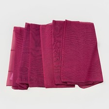 Pier 1 Imports Set 6 Sheer Red Napkins 20x20 Metallic Holiday Dinner Table picture