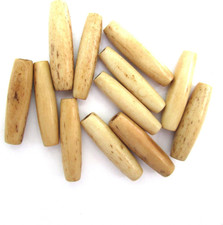 Genuine Hairpipe Bone; Teastained/Antiqued; Size 1 Inch, 25 Pcs Hair Pipe Choker picture