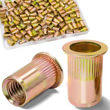 1/4 -20 Rivet Nut 115Pcs Zinc Plated Threaded Inserts Rivnuts Nutsert picture