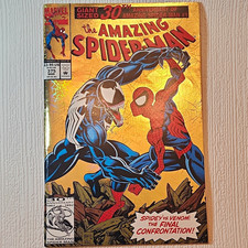 Amazing Spider-Man 375 Marvel Comics 1993 Newsstand Gold Foil Venom Key VF/NM picture