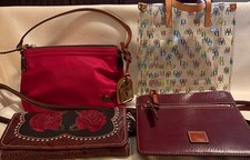 Dooney and Bourke Small Bag Mini Lot + Amer West Tooled Leather Crsbdy Wallet picture