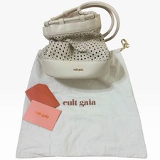 Cult Gaia Fifi Mini Backpack Off White Woven Leather NWT w/ Dust Bag picture