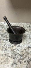 Antique Cast Iron 20th  C .Mortar and Pestle mint cond. picture