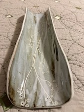 Lisa Kaye Studio Art Pottery 16” Long Trough Dish Tray Centerpiece Botanical picture