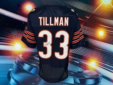 CHARLES TILLMAN AUTOGRAPHED CUSTOM CHICAGO BEARS BLUE JERSEY JSA AUTHENTICATED picture