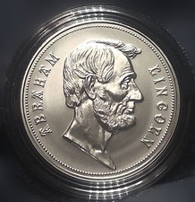 U.S. Mint Abraham Lincoln Presidential Silver Medal .999 Fine Silver OGP COA picture