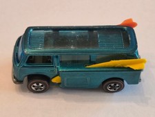 Vintage 1969 Hot Wheels Redline VW Beach Bomb Blue Both Surfboards picture