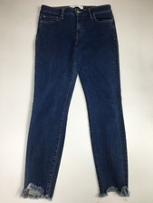 IRO Womens sz 30 Jarod Medium Wash Step Fray Hem 5 Pocket Logo Hardware Jeans picture