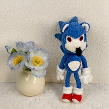 Handmade Amigurumi Crochet Sonic Plushie picture