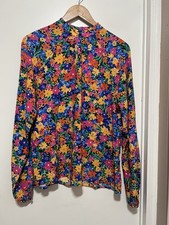 Fresha London Liv Blouse Long Sleeve Floral Lightweight Top Size Small NWT picture