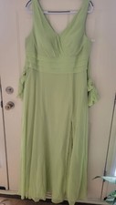 Azazie Bianca Dress, Style# 156156, Size 18, Color PEAR picture