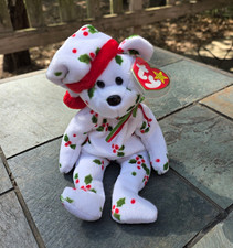 Ty Jingle Beanie Bear Plush 1998 Retired Vintage Ty Beanie Babies MPN 4083 picture