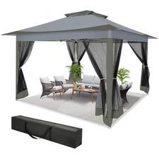 12x12 ft Pop up Gazebo Outdoor Canopy Tent with Mosquito Netting Patio Gazebo picture
