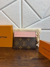 LV women cardholder brown and pink picture