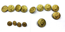Set of 14 Vintage Waterbury US Army Great Seal Gold Tone Uniform Buttons picture