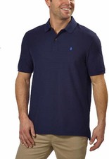 IZOD Mens Short Sleeve Advantage Polo Peacoat Size Large picture