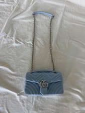 Gucci Lambskin Matelasse Small GG Marmont Shoulder Bag Porcelain Light Blue picture