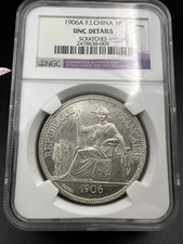 1906 A French IndoChina Piastre Coin UNC Details NGC Paris Mint picture
