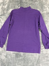 FedEx VF Solutions Mens S Long Sleeve Mock Neck Shirt Purple picture
