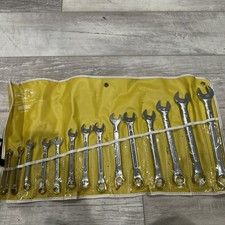 Vintage 1987 S-K Tools 1815 15Pc Metric 12Pt Wrench Set USA Made Yellow Roll Bag picture