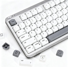 Kbdiy for MAC Style KOA Profile Keycaps Set,Dye-Sublimation PBT White Custom picture