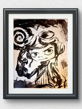 Original Pop Art 11x14 Raz Psychonauts Acrylic Signed Home Decor Paper P306 picture