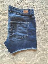 PAIGE Women’s Jimmy Jimmy Shorts Blue Denim 5-Pocket Button Closure Size 27 picture