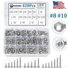 420Pcs #8 #10 Self Tapping/Drilling Metal ScrewsKit Truss Head / Hex Washer Head picture