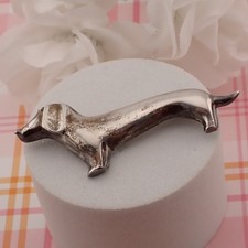 Vintage D'Molina Taxco Dachshund Dog Sterling Silver Pin Brooch Weighs 9.7 grams picture