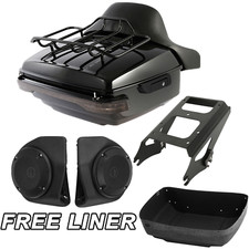 King Pack Trunk Mount Light Speakers Fit For Harley Davidson CVO Touring 2009-13 picture