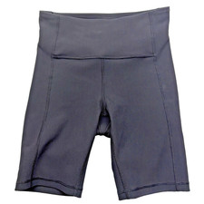 Lululemon Biker Shorts Womens Black Ribbed High Rise Athletic Yoga Gym Sz 6 picture