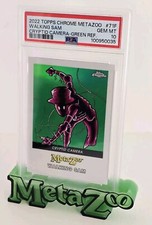 2023 Topps Chrome Metazoo CN Cryptid Camera Walking Sam 71F GREEN 69/99 PSA 10 picture