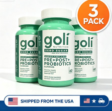 3pc Goli Nutrition – Pre + Post + Probiotics Gummies (60 Count)  picture