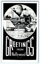 c1940's Greetings From Hollywood California CA RPPC Photo Vintage Postcard picture