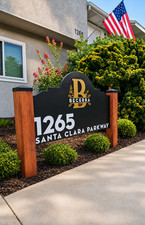 LARGE Custom Family Monogram Address yard Sign - Last name decor picture