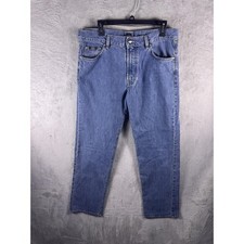 BOSS Hugo Boss Arkansas Jeans Mens 35x31 Blue Regular Fit Straight Denim Pants picture