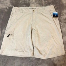 Silver Bait Fishing Cargo Shorts Mens Size 38 Tan New UPF 50 Wicking Stretch picture