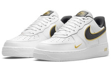Nike DA8481-100 Air Force 1 Low White Metallic Gold Casual Shoes picture