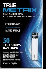 True Metrix Blood Glucose Test Strips 100Ct, Exp 1/28 + picture