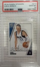 2018-19 Panini Stickers Luka Doncic Rookie #217. PSA 10. picture