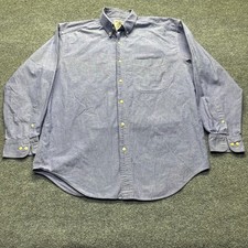 Vintage Banana Republic Mens Button Down Shirt L Blue Cotton Safari Travel picture