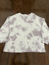 Rachel Zoe Lavender and White Tie-Dye Boxy Sweatshirt picture