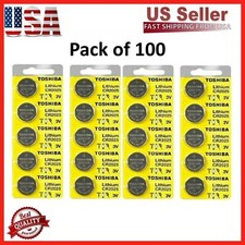 100 x New Original Toshiba CR2025 CR 2025 3V LITHIUM BATTERY BR2025 DL2025 Watch picture